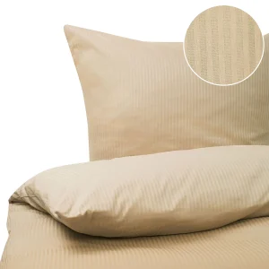 Dekbedovertrekset beige katoensatijn 155 x 220 cm AVONDALE Dekbedovertrekset beige katoensatijn 155 x 220 cm AVONDALE