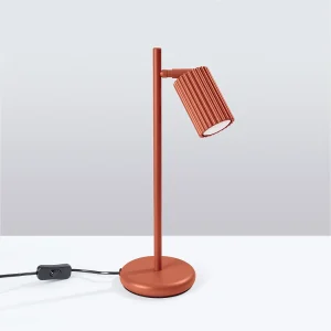 Bureaulamp Gloow minimalistisch van  – 1 lichtbronnen 4000K – L.14,5 x H.43 cm – rode oker