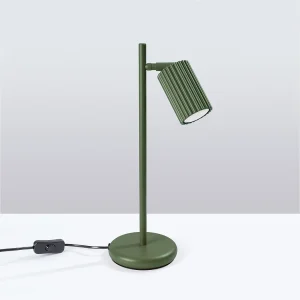 Bureaulamp Gloow minimalistisch van  – 1 lichtbronnen 4000K – L.14,5 x H.43 cm – olijfgroen