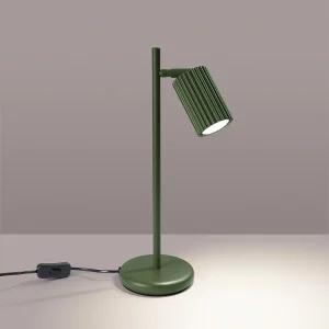 Bureaulamp Gloow minimalistisch van  – 1 lichtbronnen 3000K – L.14,5 x H.43 cm – olijfgroen