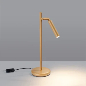 Bureaulamp Brill modern van  – 1 lichtbronnen 3000K – L.14 x H.43 cm – gouden