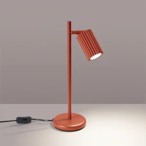 Bureaulamp Gloow minimalistisch van  – 1 lichtbronnen 3000K – L.14,5 x H.43 cm – rode oker