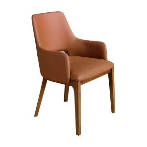 Bruine eco-leren stoel 4157 ANGEL CERDA