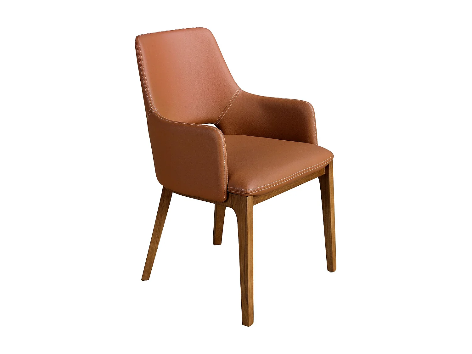Bruine eco-leren stoel 4157 ANGEL CERDA