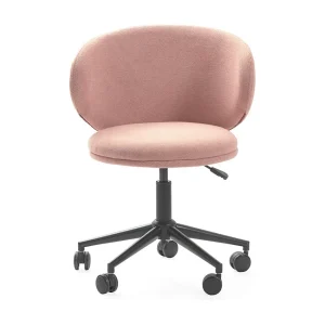 Chaise met draaibaar onderstel en metalen poten 60×60 h73/83 cm