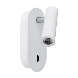 Dirk moderne stijl lezer wandlamp – Hoogte 18 cm – 3W SMD LED – 3.000K – aan/uit – 90º en 300º graden – IP20 – staal en wit Dirk moderne stijl lezer wandlamp – Hoogte 18 cm – 3W SMD LED – 3.000K – aan/uit – 90º en 300º graden – IP20 – staal en wit