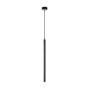 Deckenleuchte im modernen Stil TANIA – Höhe 60,8 cm – LED SMD AC 4 W – 400 lm und 3 K – Sockel ø8 cm – Stahl und Schwarz – IP40