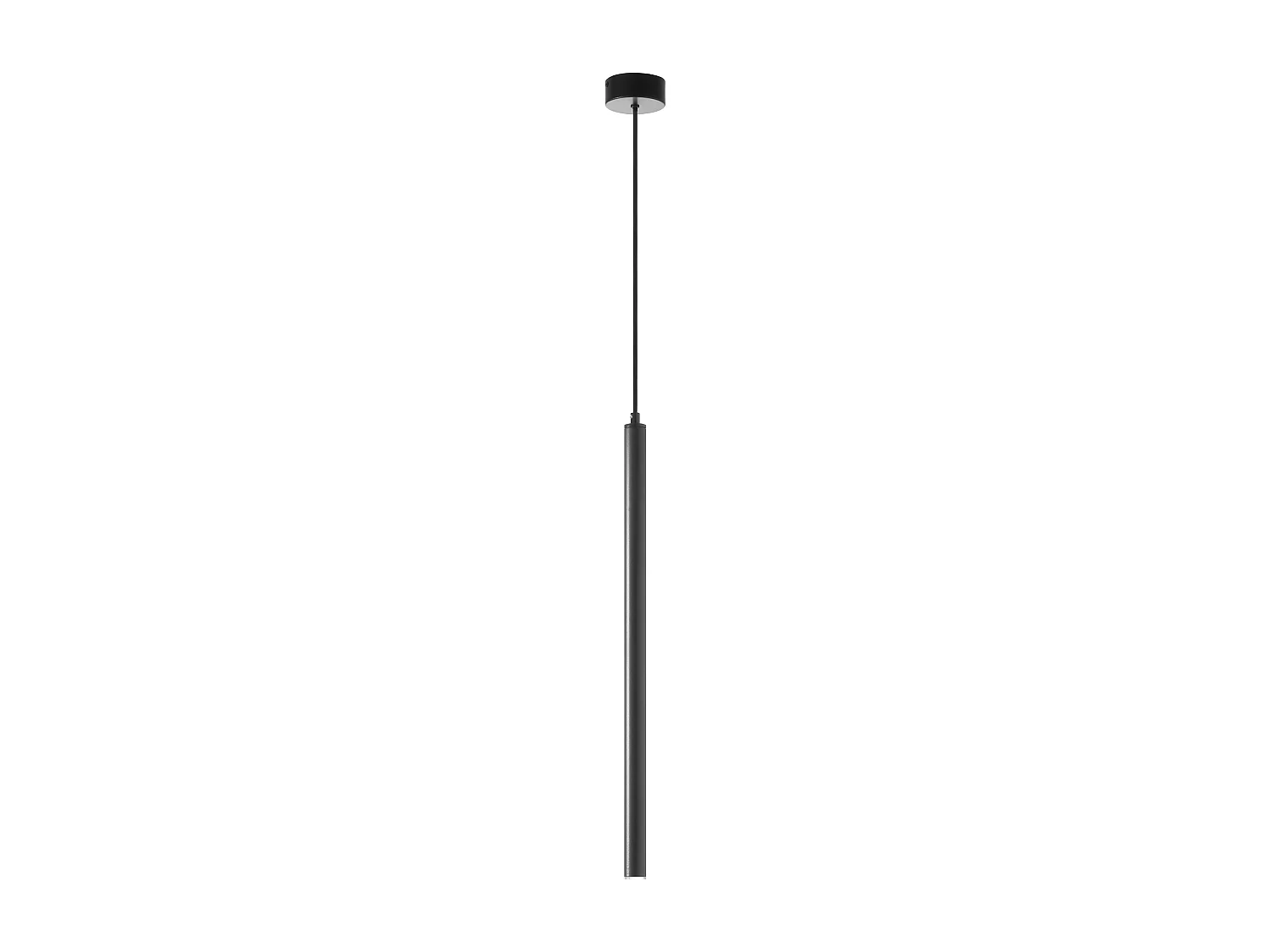 Deckenleuchte im modernen Stil TANIA – Höhe 60,8 cm – LED SMD AC 4 W – 400 lm und 3 K – Sockel ø8 cm – Stahl und Schwarz – IP40