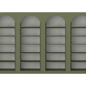 Set van 4 boekenkasten met 6 vakken – Kaki – CYMORA Set van 4 boekenkasten met 6 vakken – Kaki – CYMORA