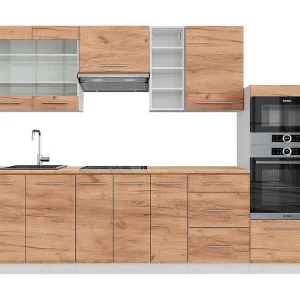 Complete keukeneenheid eik goud/wit 280x60x81.6 fame-line Complete keukeneenheid eik goud/wit 280x60x81.6 fame-line