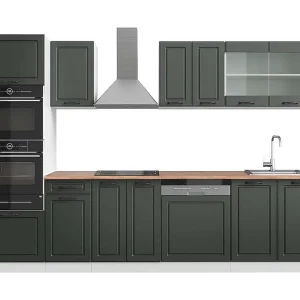 Complete keukeneenheid antraciet landhuis/wit 300x60x81.6 r-line Complete keukeneenheid antraciet landhuis/wit 300x60x81.6 r-line