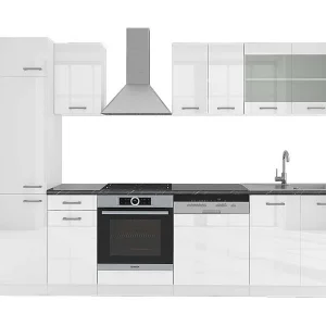 Complete keukeneenheid wit hoogglans/wit 300x60x81.6 r-line Complete keukeneenheid wit hoogglans/wit 300x60x81.6 r-line