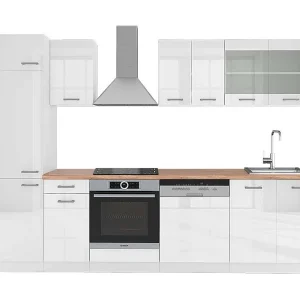 Complete keukeneenheid wit hoogglans/wit 300x60x81.6 r-line Complete keukeneenheid wit hoogglans/wit 300x60x81.6 r-line