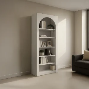 Boekenkast met 6 vakken – Beige – CYMORA Boekenkast met 6 vakken – Beige – CYMORA