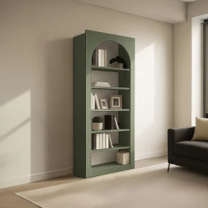 Boekenkast met 6 vakken – Kaki – CYMORA Boekenkast met 6 vakken – Kaki – CYMORA