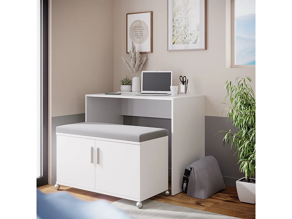 Bureautafel wit 93.2x60x76.2 flona