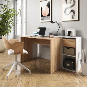 Bureau wit/sonoma 145×46.4×75.8 ben Bureau wit/sonoma 145×46.4×75.8 ben