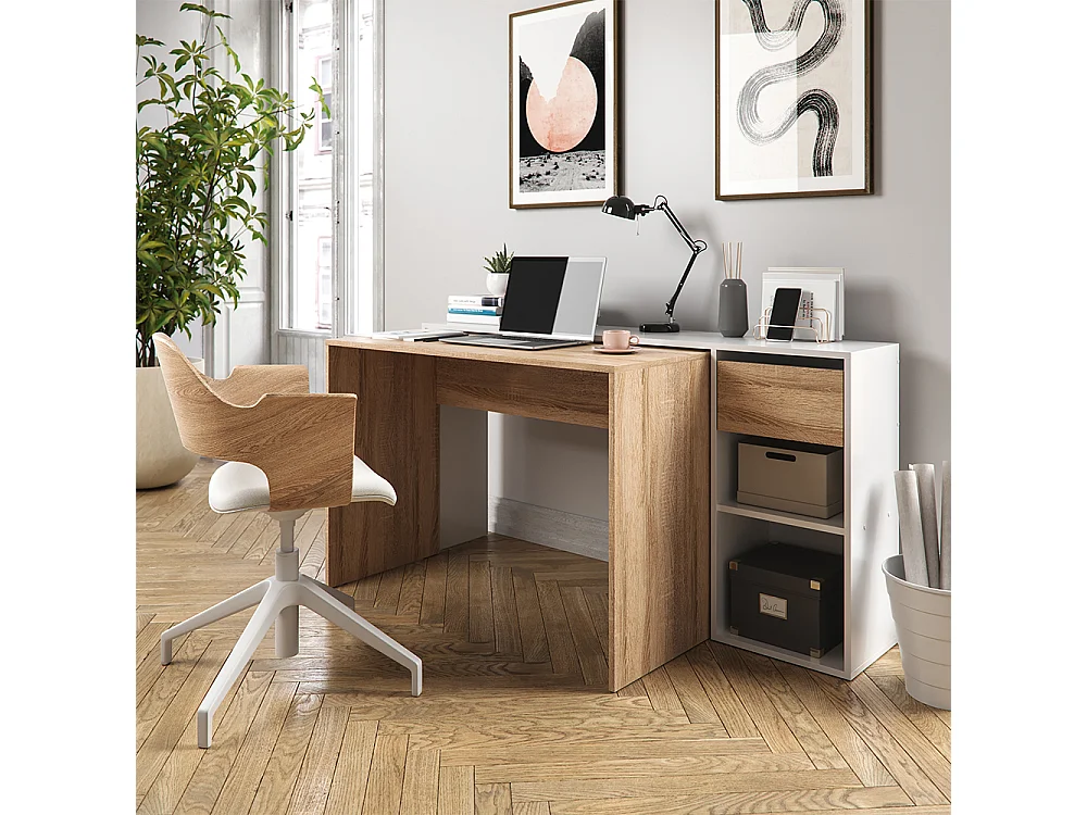 Bureau wit/sonoma 145x46.4x75.8 ben