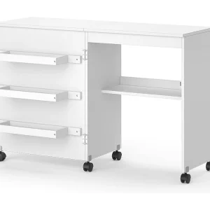 De naaitafel wit 118x40x77.5 carmen
