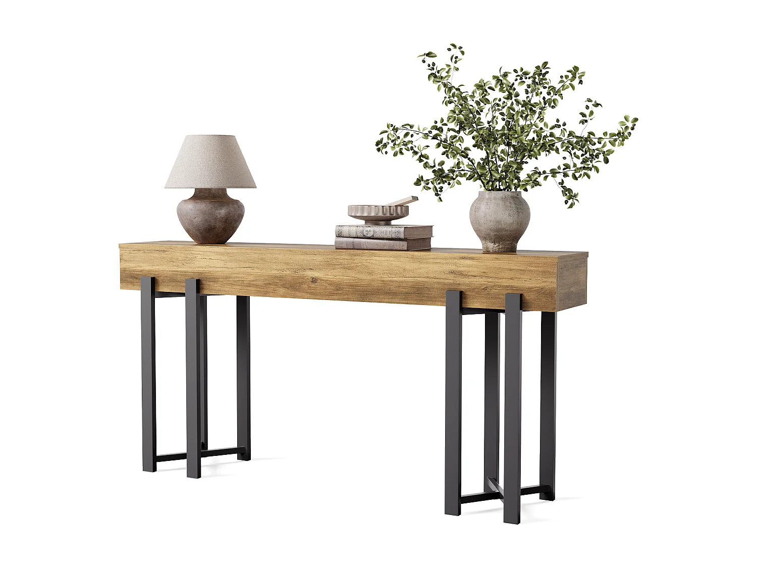 Consoletafel van 160 cm voor de hal, industriële tafel achter de bank