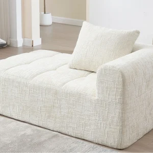 Chenille 1-zits hoekbank – hoekmodule – met opbergvak aan de zijkant – Perfect voor woonkamer en studio Chenille 1-zits hoekbank – hoekmodule – met opbergvak aan de zijkant – Perfect voor woonkamer en studio