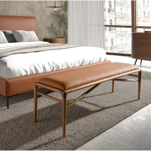 Bruine eco-leren poef 5112 ANGEL CERDA Bruine eco-leren poef 5112 ANGEL CERDA
