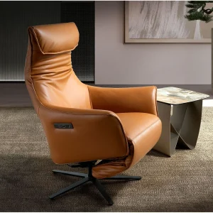 Bruine leren draaifauteuil 5137 ANGEL CERDA Bruine leren draaifauteuil 5137 ANGEL CERDA