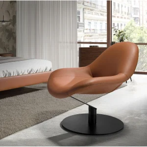 Bruine kunstleren draaifauteuil 5116 ANGEL CERDA Bruine kunstleren draaifauteuil 5116 ANGEL CERDA