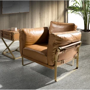 Camel leren fauteuil