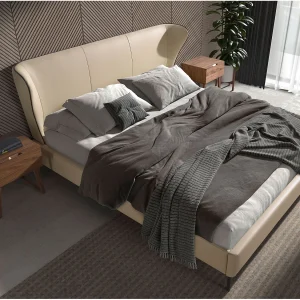 Crème kunstlederen bed 7157 ANGEL CERDA