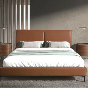 Bruin kunstleren bed 7158 ANGEL CERDA