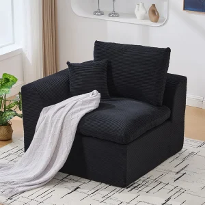 Câlin – Modulaire 1-zits Bank – Verstelbare Zits in Corduroy Velours – 2 Ergonomische Kussens Inclusief – Modulaire Zits voor de Woonkamer Câlin – Modulaire 1-zits Bank – Verstelbare Zits in Corduroy Velours – 2 Ergonomische Kussens Inclusief – Modulaire Zits voor de Woonkamer