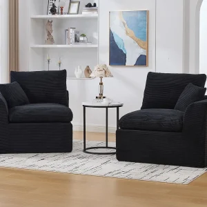 Câlin – Modulaire 2-zits Bank Set – 2 Verstelbare Zits in Corduroy Velours – 4 Ergonomische Kussens Inclusief – Modulaire Zits voor de Woonkamer Câlin – Modulaire 2-zits Bank Set – 2 Verstelbare Zits in Corduroy Velours – 4 Ergonomische Kussens Inclusief – Modulaire Zits voor de Woonkamer