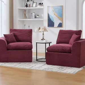 Câlin – Modulaire 2-zits Bank Set – 2 Verstelbare Zits in Corduroy Velours – 4 Ergonomische Kussens Inclusief – Modulaire Zits voor de Woonkamer Câlin – Modulaire 2-zits Bank Set – 2 Verstelbare Zits in Corduroy Velours – 4 Ergonomische Kussens Inclusief – Modulaire Zits voor de Woonkamer