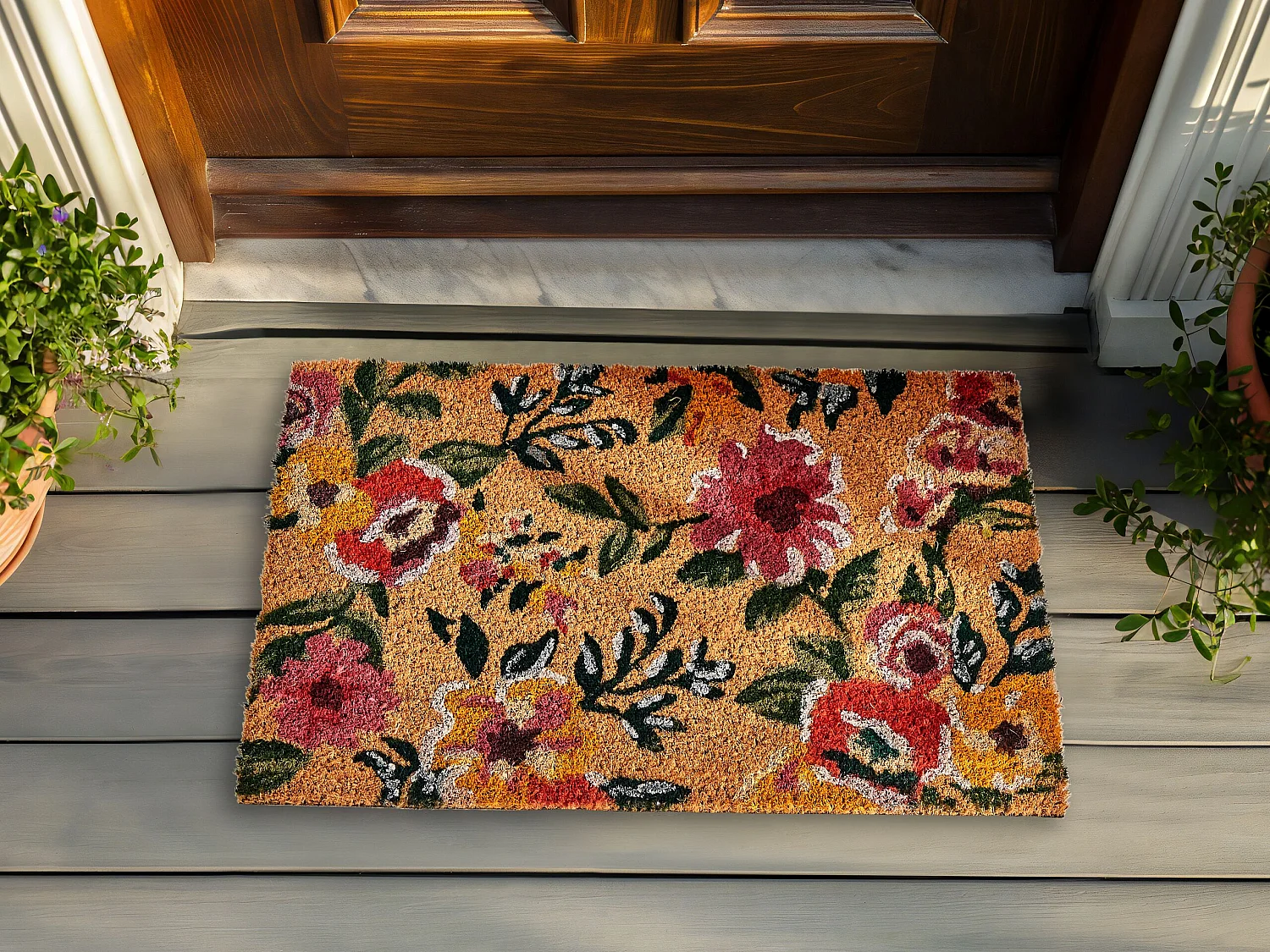Deurmat KITA 40 x 60 cm Kokos Multicolor