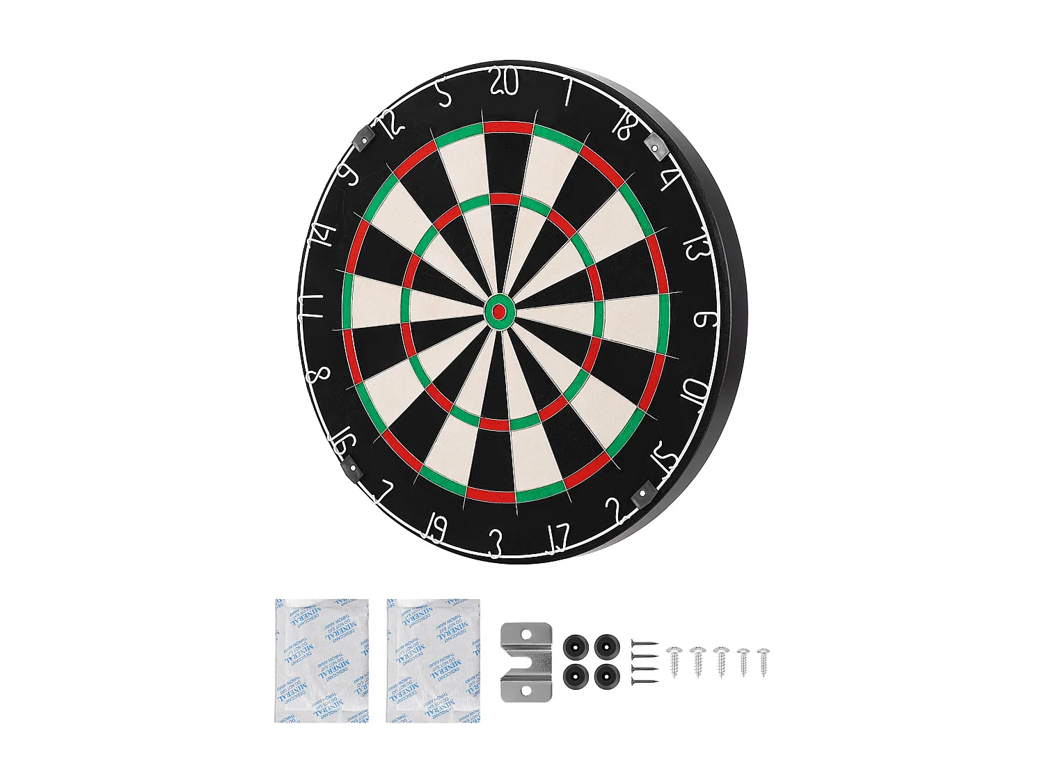 Dartbord SucceBuy, 45 cm, Professioneel Dartbord van Sisalvezel Zelfherstellend met Bullseye zonder Nieten, Mesdraad, Langere Levensduur