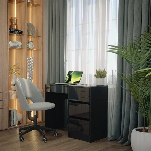 Bureau antraciet hoogglans 90x40x75 sherry Bureau antraciet hoogglans 90x40x75 sherry