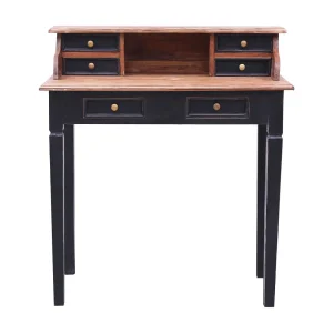 Crisje  Schrijftafel met lades 90x50x101 cm massief mahoniehout