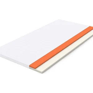 Comfortabel H3 matras, medium ondersteuning, Eco-Tex gecertificeerd, wasbaar, 5 cm hoog, afmeting 140×200 cm, oranje schuim, wit matras. Comfortabel H3 matras, medium ondersteuning, Eco-Tex gecertificeerd, wasbaar, 5 cm hoog, afmeting 140×200 cm, oranje schuim, wit matras.