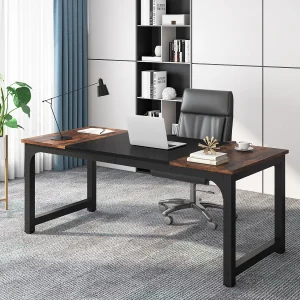 Bureau pour Ordinateur Portable,Table, Bureau d’étude pour Le télétravail, Poste de Travail pour Bureau, 180 x 80 x 75 cm