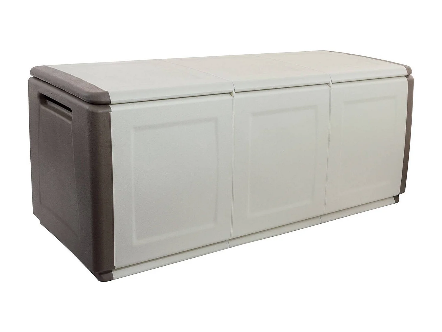 Dbollett kofferbak, multifunctionele kist, opbergkofferbak, opbergdoos, 100% Made in Italy, 138x53h57 cm, beige en bruin