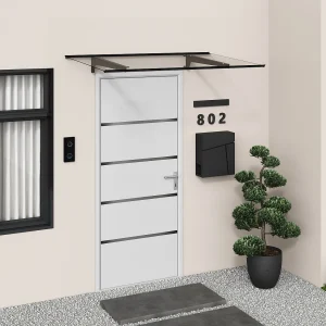 Aluminium deurluifel L150 x b90 cm schuin zwart – DALEPO Aluminium deurluifel L150 x b90 cm schuin zwart – DALEPO