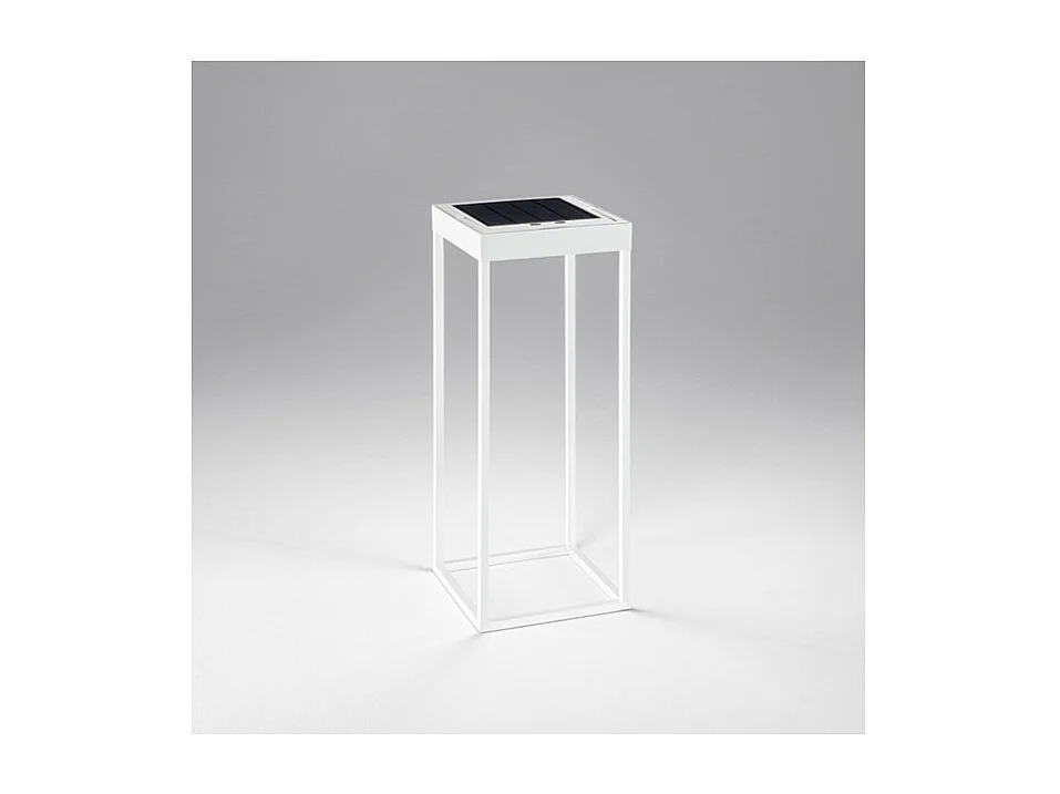 Lampe de table solaire et rechargeable CAGE de Perenz Blanc Mat H50cm