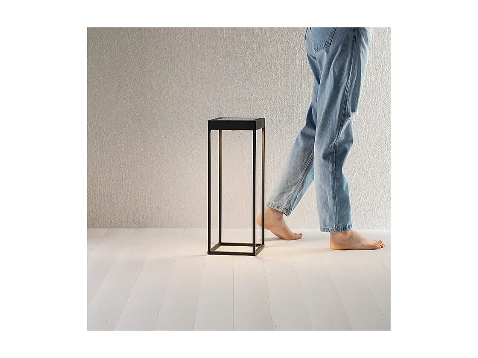 Lampe de table solaire et rechargeable CAGE de Perenz Gris Foncé H50cm