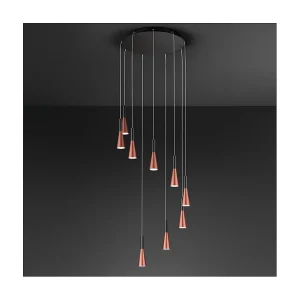 Lustre suspendu CONE Or-rose noir mat 9x7W 3000K Perenz Lustre suspendu CONE Or-rose noir mat 9x7W 3000K Perenz