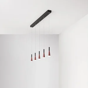 Lustre à suspension horizontale CONE Or-rose Noir 5x7W 3000K Perenz Lustre à suspension horizontale CONE Or-rose Noir 5x7W 3000K Perenz