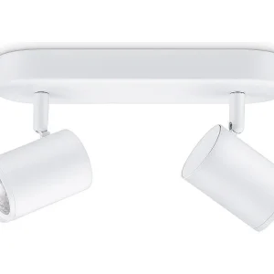 Dimbare LED Plafondlamp RGB WiFi+Bluetooth 4,9W WiZ Imageo Wit, 2 Richtbare Spots, Compatibel met Alexa & Google Home Dimbare LED Plafondlamp RGB WiFi+Bluetooth 4,9W WiZ Imageo Wit, 2 Richtbare Spots, Compatibel met Alexa & Google Home