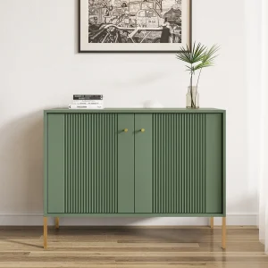 Commode Iseo 2D rookgroen / goud / goud Commode Iseo 2D rookgroen / goud / goud