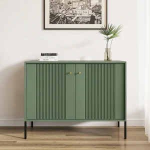 Commode Iseo 2D rookgroen / zwart / goud Commode Iseo 2D rookgroen / zwart / goud