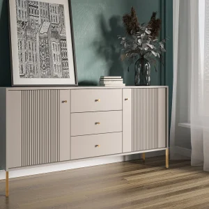 Commode Iseo 2D3L Cashmere/goud/goud Commode Iseo 2D3L Cashmere/goud/goud